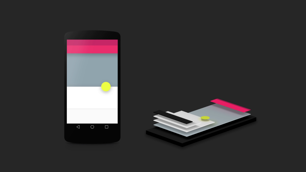 google material design layering