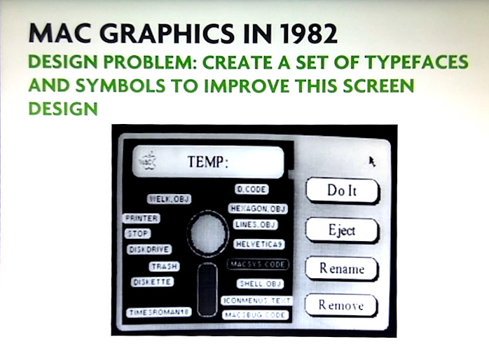 L'UI du prototype de Mac OS 1. 